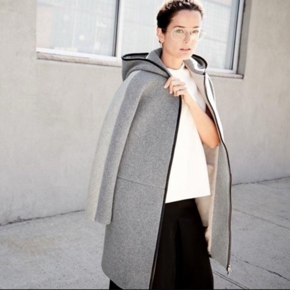 J. Crew Cocoon Coat in gray Italian stadium wool cloth by Nello Gori 12